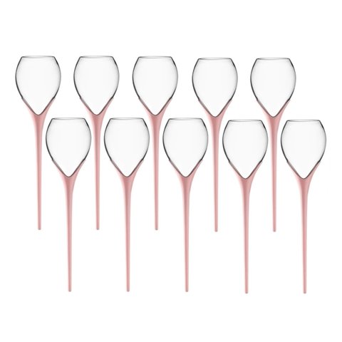 Kit 10 Taças Beach Queen Boccatti 520ml Drink na Areia Praia Cor:rosa Bebê