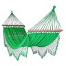 Rede de Dormir e Descanso Casal Verde Bandeira com Madeira - 1