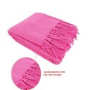 Ver imagem 2 de Manta para Sofá em Algodão Rosa Gigante 2,40x1,80