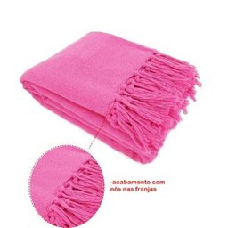 Manta para Sofá em Algodão Rosa Gigante 2,40x1,80 - 2