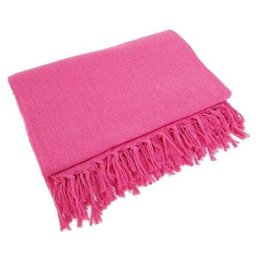 Manta para Sofá em Algodão Rosa Gigante 2,40x1,80 - 1