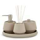 Ver imagem 1 de Kit para Banheiro em Cimento Cinza - 4 Pçs