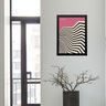 Quadro Bauhaus Pink - Angular Sinuosity 45x34cm - com Vidro:moldura Preta - 1