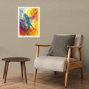 Ver imagem 2 de Quadro Decorativo Abstrato Jogador de Tênis 33x24cm:moldura Branca
