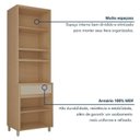 Ver imagem 5 de Paneleiro 3 Portas 1 Gaveta Torre Quente Nesher Condessa 100% MDF Cinza/Carvalho Greige