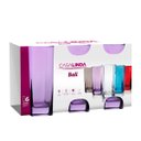 Ver imagem 2 de Jogo 6 Copos Vidro Bali Quadrado 320ml Lilás Colorido