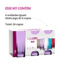Ver imagem 2 de Kit 4 Jogos De Copo Vidro Bali 320ml Lilás