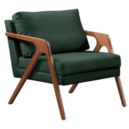 Poltrona Decorativa Madeira Maciça Luxo Italia Verde - Zahav Estofados - 1