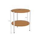 Ver imagem 2 de Mesa de Centro Kappesberg Industrial com 1 Prateleira Canela/branco 52cm X 47cm