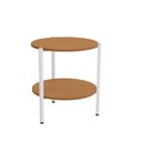 Ver imagem 3 de Mesa de Centro Kappesberg Industrial com 1 Prateleira Canela/branco 52cm X 47cm