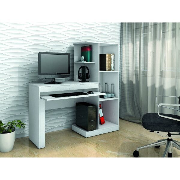Mesa para Computador com Armário 1 Porta 1 Gaveta Office Valdemóveis - 2