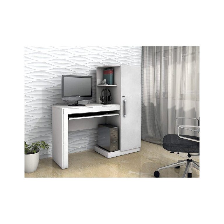Mesa para Computador com Armário 1 Porta 1 Gaveta Office Valdemóveis