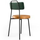 Ver mais imagens de Kit 8 Cadeiras Cozinha Sala Jantar Barcelona L02 Facto Verde Musgo Couríssimo Whisky - Lyam Decor