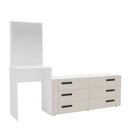 Ver imagem 2 de Cômoda Lisboa 6 Gavetas com Espelho Creme/branco - Politorno