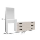 Ver imagem 3 de Cômoda Lisboa 6 Gavetas com Espelho Creme/branco - Politorno