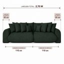 Ver imagem 4 de Sofá Retrátil 5 Lugares Linho Armani 2,70 Mts Oliva
