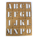 Ver imagem 1 de Molde Alfabeto Stencil Letras Numeros Feito De Madeira 100% MDF Vazado