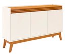 Ver imagem 4 de Buffet Aparador Ripado 3 Portas com Pés de Mdf Astúrias 136cm
