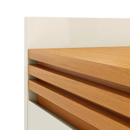Buffet Aparador Ripado 3 Portas com Pés de Mdf Astúrias 136cm - 5