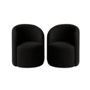 Ver imagem 2 de Kit 02 Poltronas Curva Orgânica Nature Gaia Boucle Preto - Montanaris Decor