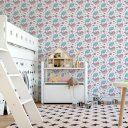Ver imagem 2 de Papel de Parede Decorativo Baby Sereias Delicadas com Conchinhas 2,5m
