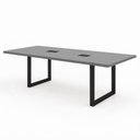 Ver imagem 3 de Mesa Reunião Industrial 2,50m x 90cm 100% MDF com 2 Caixas de Tomadas Pés Metal F5 Office