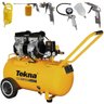 Compressor de Ar 2,5hp 50l Silencioso 9,1pés com Kit 5 Peças Tekna 110v - 1