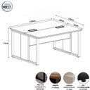 Ver imagem 3 de Mesa de Trabalho para Escritório 2 Lugares Preta 1,50m F5