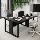 Ver imagem 1 de Mesa de Trabalho para Escritório 2 Lugares Preta 1,50m F5