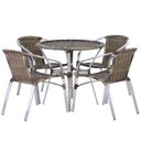 Ver imagem 1 de 4 Cadeiras e Mesa com Tampo Varanda Piscina Jardim Cappuccino