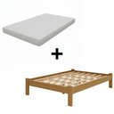 Ver imagem 2 de Cama Casal Queen Turca com Colchão Madeira Maciça Nogueira