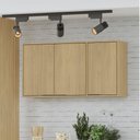 Ver imagem 1 de Armário Aéreo de Cozinha 120 Cm Estela 3 Portas Castanho - Pnr Móveis