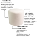 Ver imagem 4 de Kit 02 Puff Perse 40cm Decorativo Tecido Boucle Banqueta Puffe Redondo
