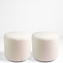Ver imagem 2 de Kit 02 Puff Perse 40cm Decorativo Tecido Boucle Banqueta Puffe Redondo