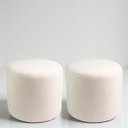 Ver imagem 1 de Kit 02 Puff Perse Decorativo Tecido Boucle Banqueta Puffe Redondo