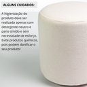 Ver imagem 6 de Kit 02 Puff Perse 40cm Decorativo Tecido Boucle Banqueta Puffe Redondo