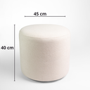 Ver imagem 4 de Kit 02 Puff Perse 40cm Decorativo Tecido Boucle Banqueta Puffe Redondo