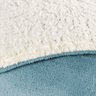 Cobertor Coberta Fênix Queen Sherpa Pele de Carneiro Mantinha Flannel Azul Quartzo - 100% Poliéster - 3