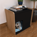 Ver imagem 1 de Mesa de Cabeceira Cama Pet Cães 45x45x40 Preto e Madeirado