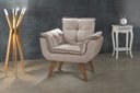 Ver imagem 2 de Poltrona Sala Recepção Escritório Opala Capuccino 1 Lugar