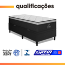 Ver imagem 6 de Cama Box Baú Solteiro Colchão Gazin Maximus Molas Ensacadas 88x188x65cm Cinza / Preto