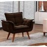 Poltrona Decorativa Sala Recepção Escritório Opala Marrom - 2