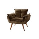 Ver imagem 1 de Poltrona Decorativa Sala Recepção Escritório Opala Marrom