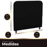 Cabeceira Casal Estofada para Cama Box Lizza Veludo Preto - 2