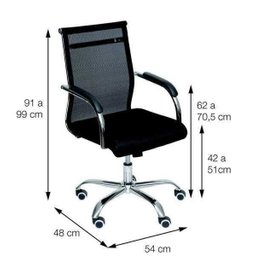 Cadeira Diretor Mesh Preta - Or3312 - 5