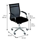 Ver imagem 5 de Cadeira Diretor Mesh Preta - Or3312