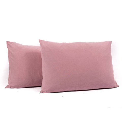 Jogo Fronhas Rosa 100% algodao - 50cm x 70cm