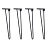 Pés de Ferro para Móveis em Geral - 4 Hairpin Legs com 45 cm de altura - Pintura Eletrostática em Preto - 3