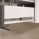 Ver imagem 5 de Conjunto Gabinete Banheiro Completo Prisma 60cm - Branco / Cinza com Tampo Vidro