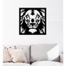 Adesivo Decorativo de Parede Sala, Quarto, Animal Rosto Leão Quadrado - 1